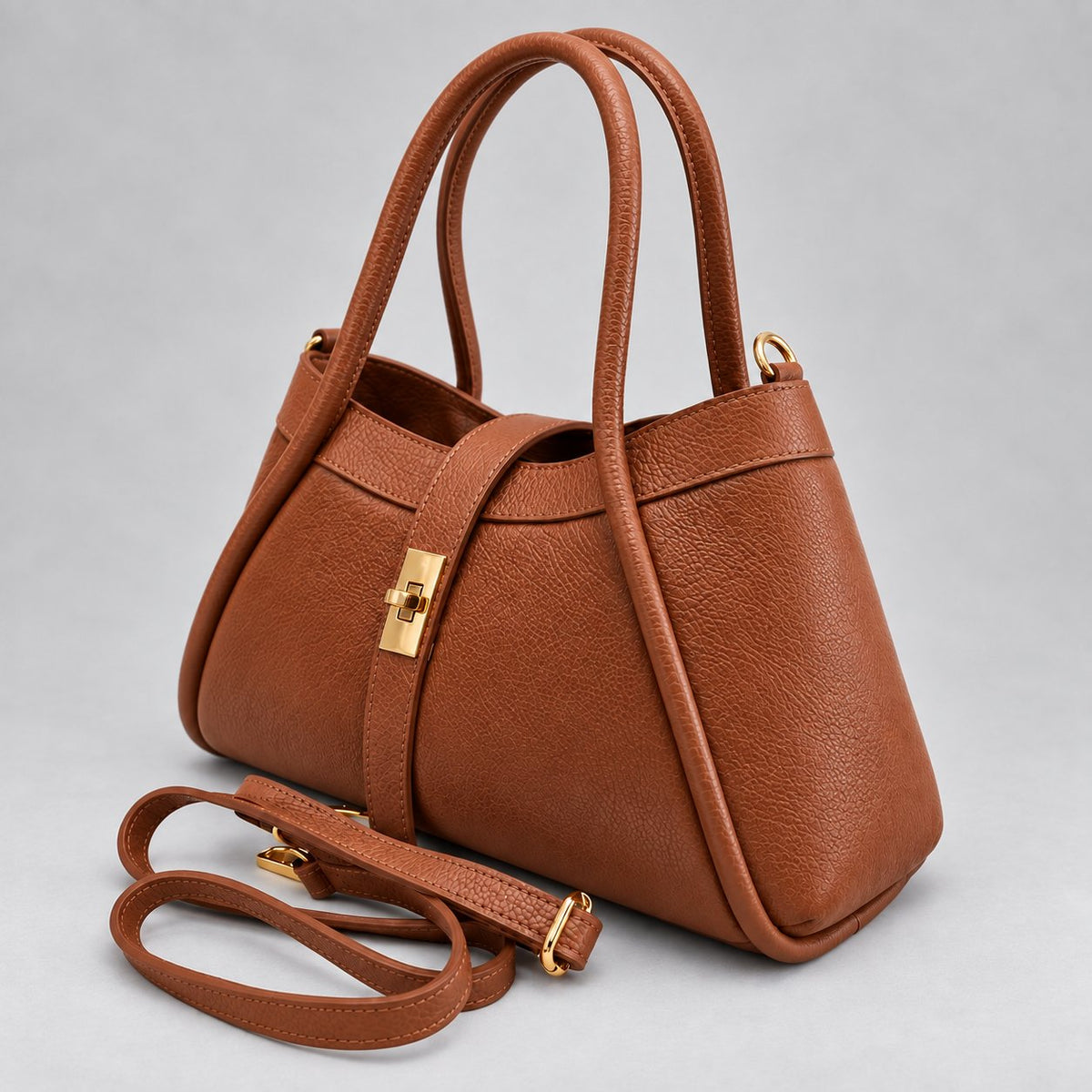 Geantă camel din piele naturală Ginevra, model sofisticat pentru femei, Made in Italy, potrivită pentru birou, oraș și utilizare zilnică