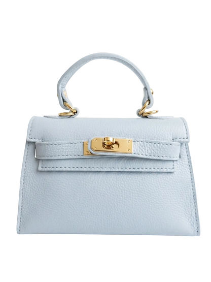 Poșetă Amelia - Turcoaz, Piele Naturală, Made in Italy