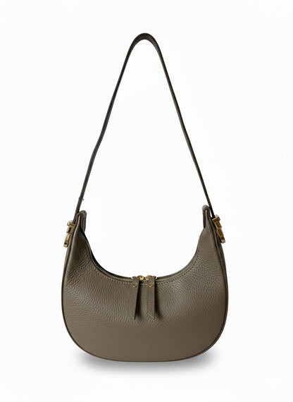 Poșetă din Piele Naturală Luna Made in Italy - Taupe