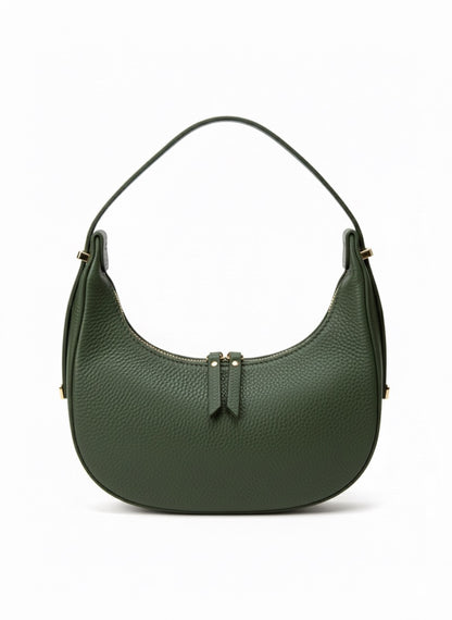 Poșetă din Piele Naturală Luna Made in Italy - Verde Militar