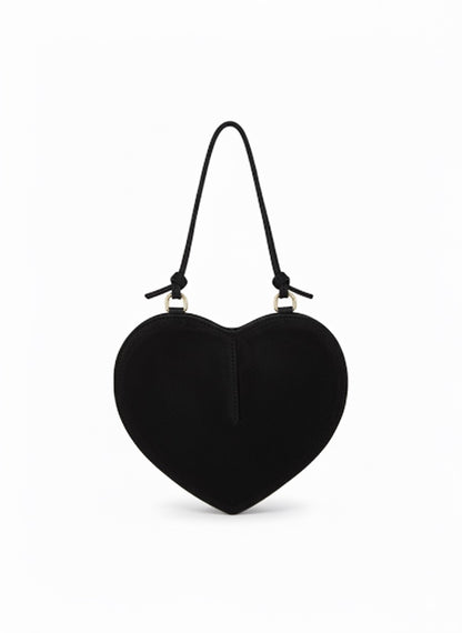 Geantă Heart Suede – Negru