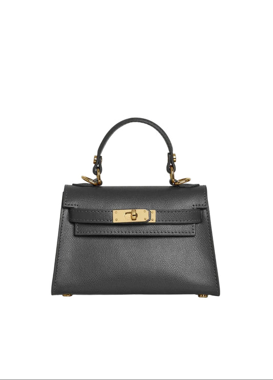 Poșetă Amelia - Negru, Piele Naturală, Made in Italy