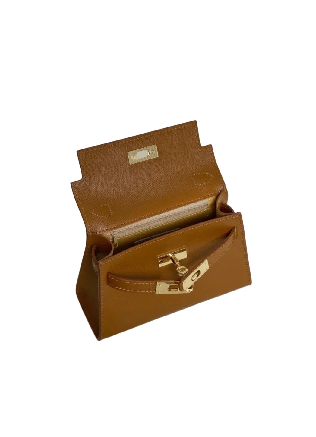 Poșetă Amelia - Camel, Piele Naturală, Made in Italy