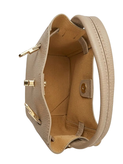 Poșetă din Piele Naturală Hera Beige Made in Italy