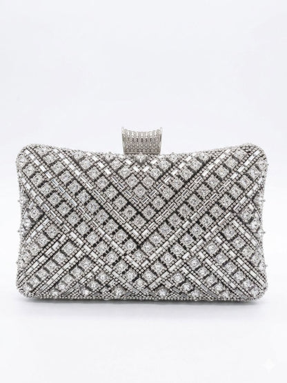 Diamond Glow Clutch - Negru