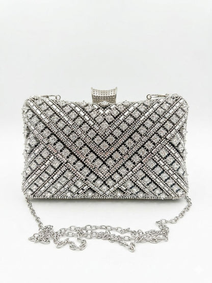 Diamond Glow Clutch - Negru