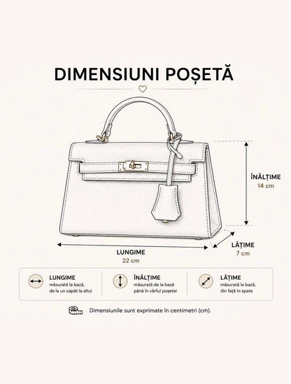 Poșetă Alma Ecopiele Curea Reglabilă - Crem
