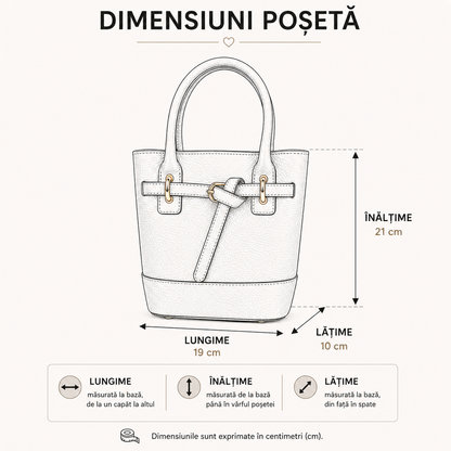 Poșetă din Piele Naturală Cleo Portocalie Made in Italy