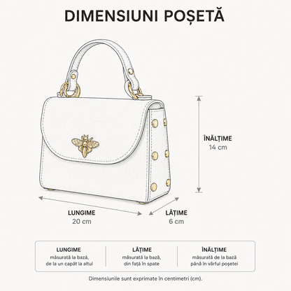 Poșetă Ape - Roz, Piele Naturală, Made in Italy