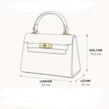 Poșetă Damă din Piele Naturală Amelia - Taupe Piele Întoarsă, Made in Italy