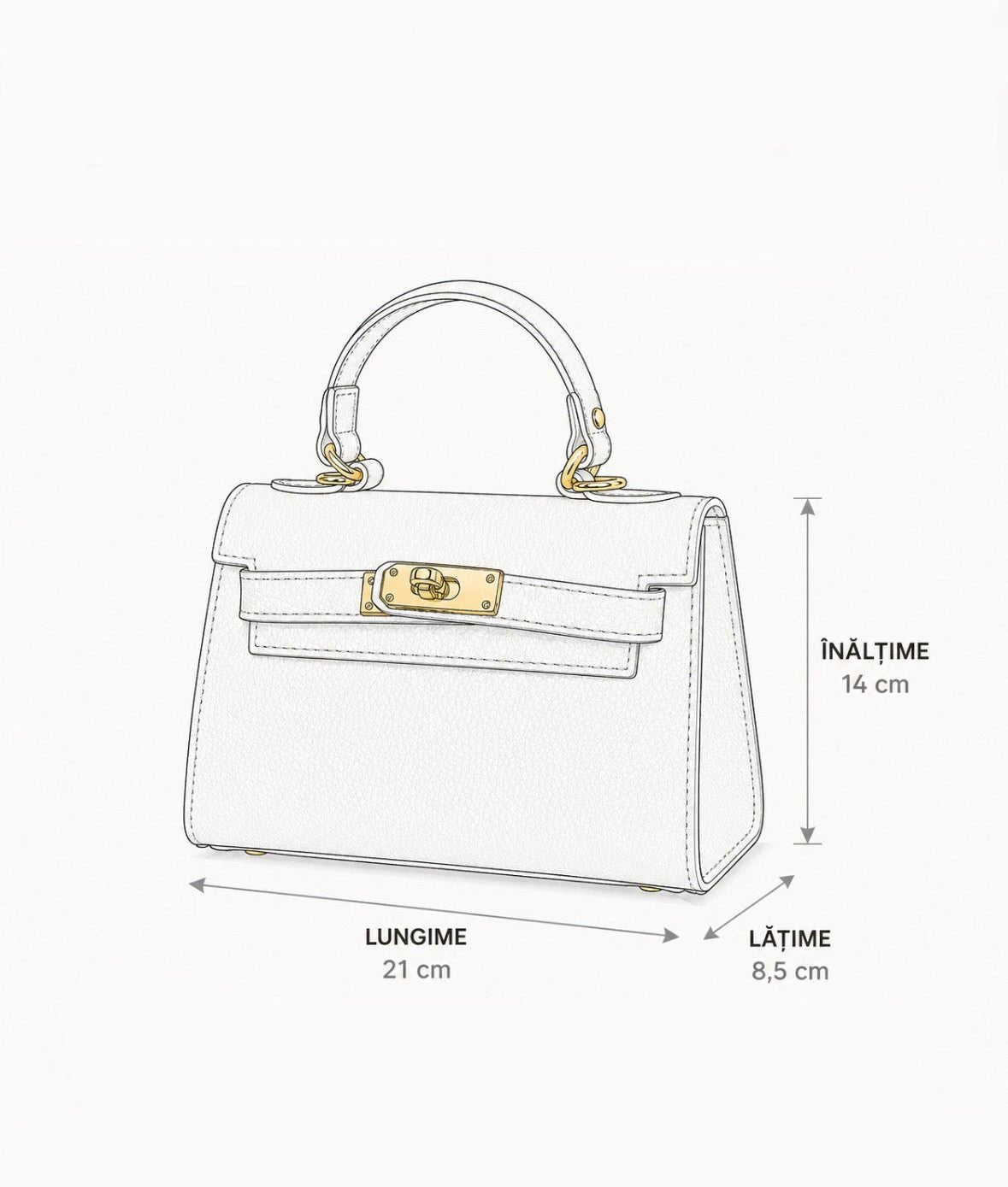 Poșetă Damă din Piele Naturală Amelia - Galbenă, Made in Italy