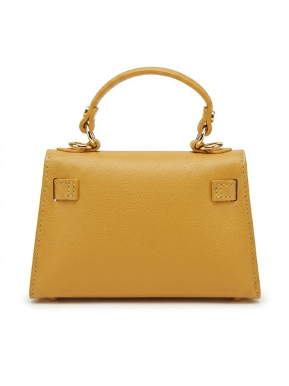 Poșetă Damă din Piele Naturală Amelia - Galbenă, Made in Italy