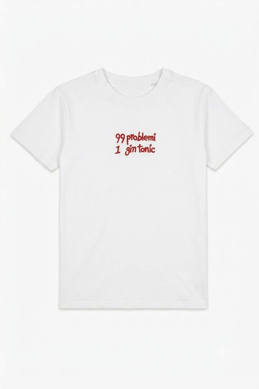 Tricou casual pentru damă cu imprimeu Gin Tonic