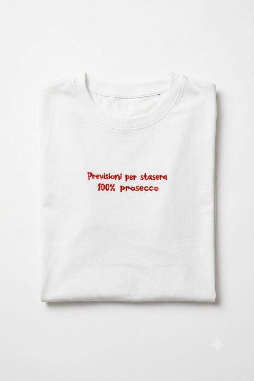 Tricou premium pentru damă din bumbac cu design Previsioni Prosecco