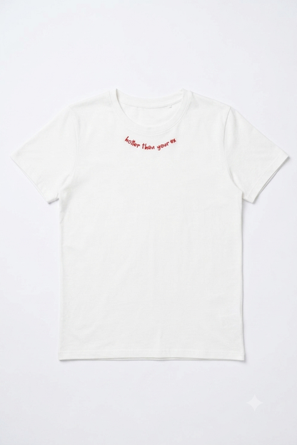 Tricou din bumbac Made in Italy cu mesaj Hotter Ex