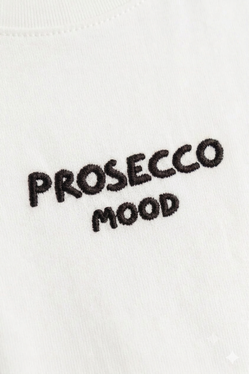 Tricou casual pentru damă cu imprimeu Prosecco Mood